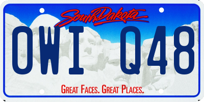 SD license plate 0WIQ48