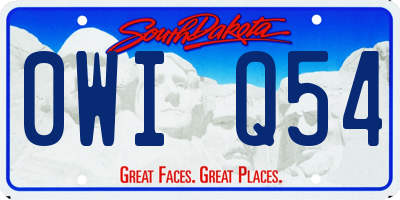 SD license plate 0WIQ54