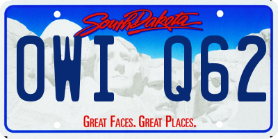SD license plate 0WIQ62