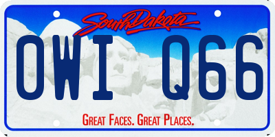 SD license plate 0WIQ66