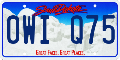 SD license plate 0WIQ75