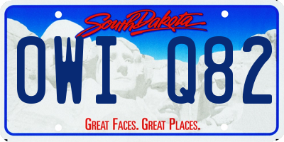SD license plate 0WIQ82