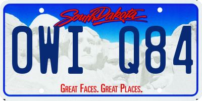 SD license plate 0WIQ84