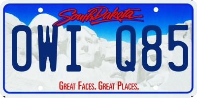 SD license plate 0WIQ85