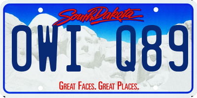 SD license plate 0WIQ89