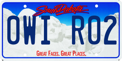 SD license plate 0WIR02
