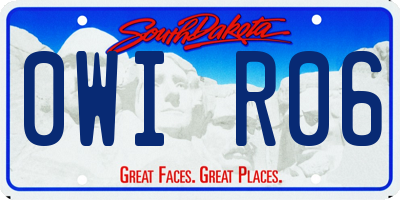 SD license plate 0WIR06