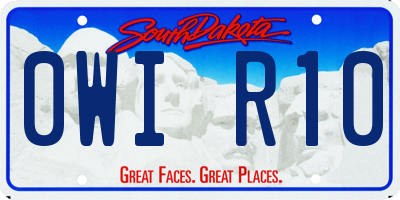 SD license plate 0WIR10