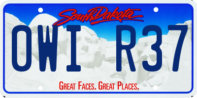 SD license plate 0WIR37
