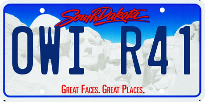 SD license plate 0WIR41