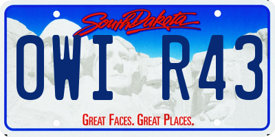 SD license plate 0WIR43
