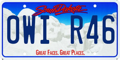 SD license plate 0WIR46