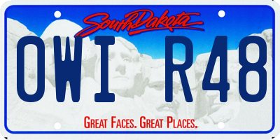SD license plate 0WIR48