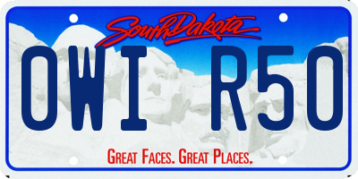 SD license plate 0WIR50