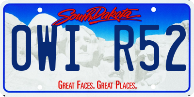 SD license plate 0WIR52