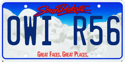 SD license plate 0WIR56