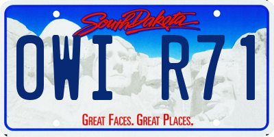 SD license plate 0WIR71