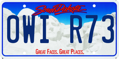 SD license plate 0WIR73