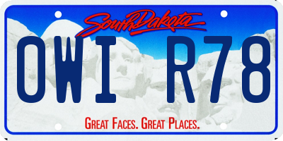 SD license plate 0WIR78