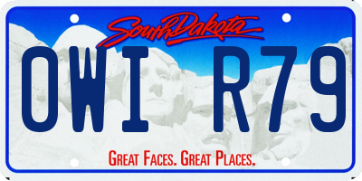 SD license plate 0WIR79