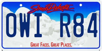 SD license plate 0WIR84