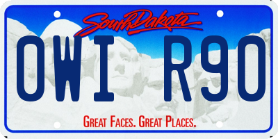 SD license plate 0WIR90