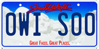 SD license plate 0WIS00