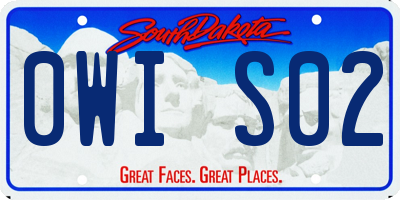SD license plate 0WIS02