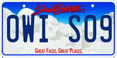 SD license plate 0WIS09