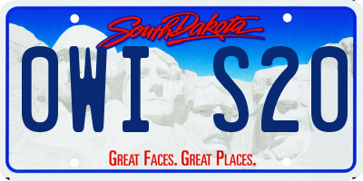 SD license plate 0WIS20