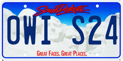 SD license plate 0WIS24