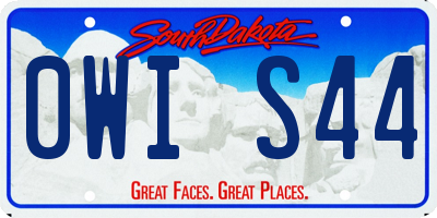 SD license plate 0WIS44