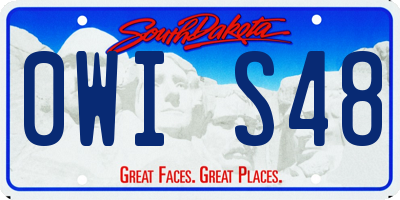 SD license plate 0WIS48