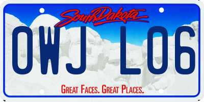 SD license plate 0WJL06
