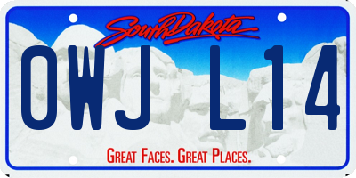 SD license plate 0WJL14