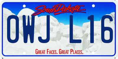 SD license plate 0WJL16