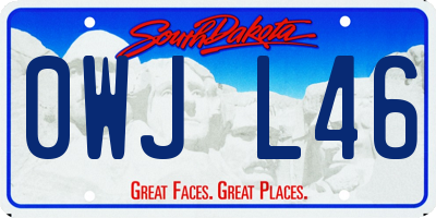 SD license plate 0WJL46