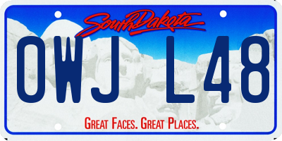 SD license plate 0WJL48