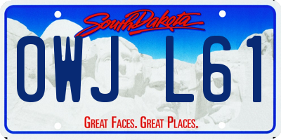 SD license plate 0WJL61