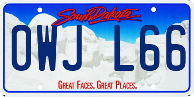 SD license plate 0WJL66