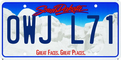 SD license plate 0WJL71