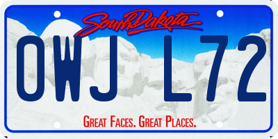 SD license plate 0WJL72