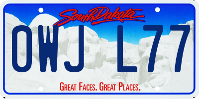 SD license plate 0WJL77