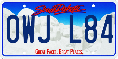 SD license plate 0WJL84
