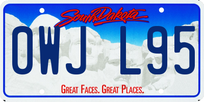 SD license plate 0WJL95