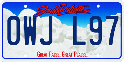 SD license plate 0WJL97