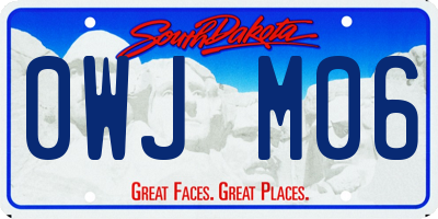 SD license plate 0WJM06
