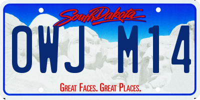 SD license plate 0WJM14