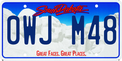 SD license plate 0WJM48