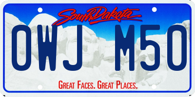SD license plate 0WJM50